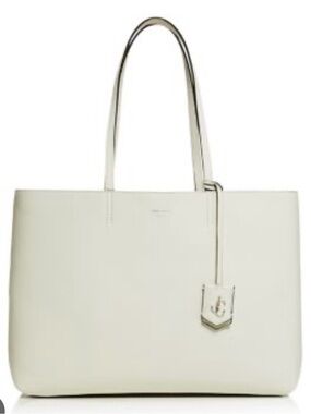 Jimmy Choo Nine2Five White Leather Tote